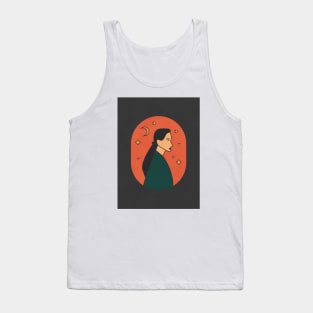 Minimal Woman Portrait 1 Tank Top